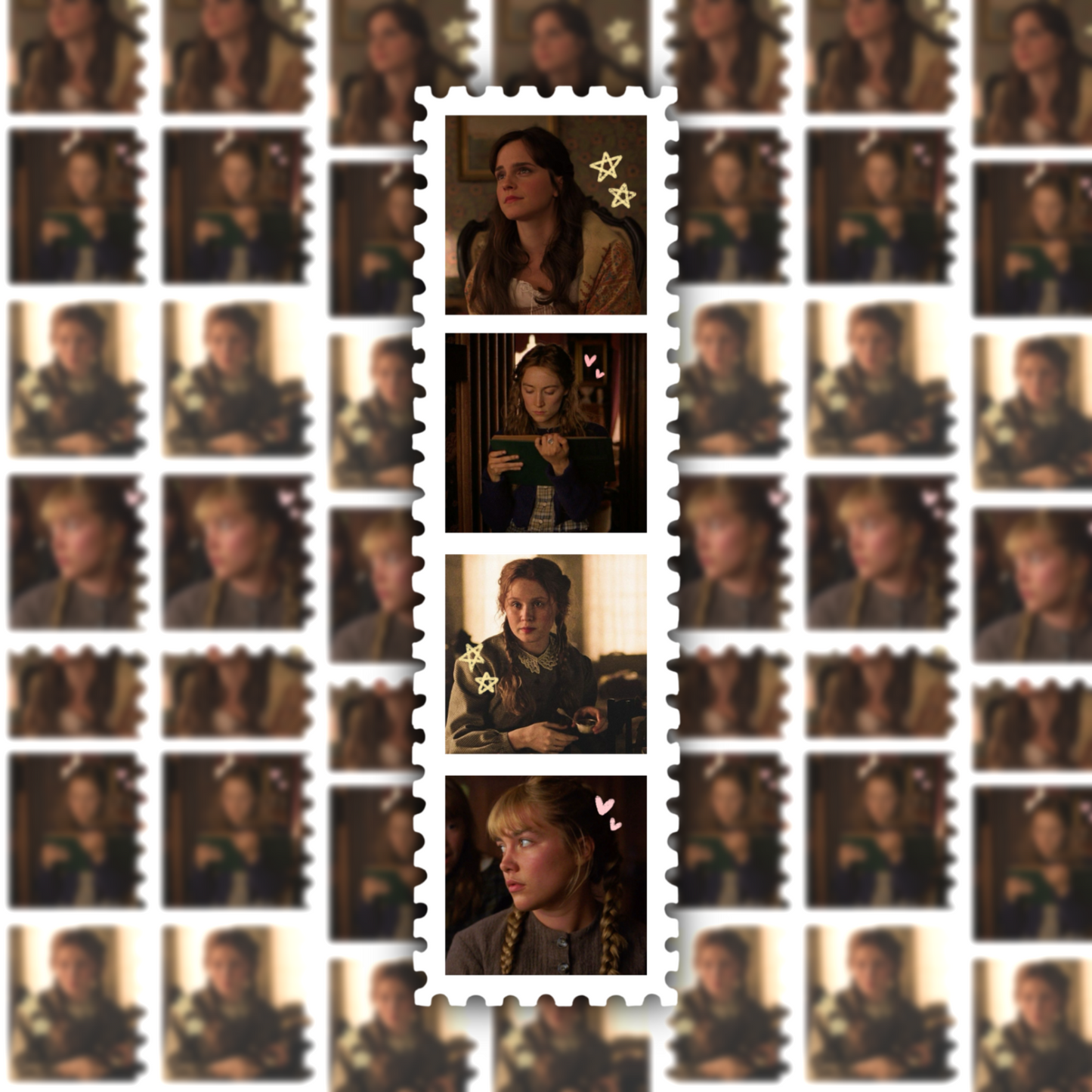 the little women waterproof sticker