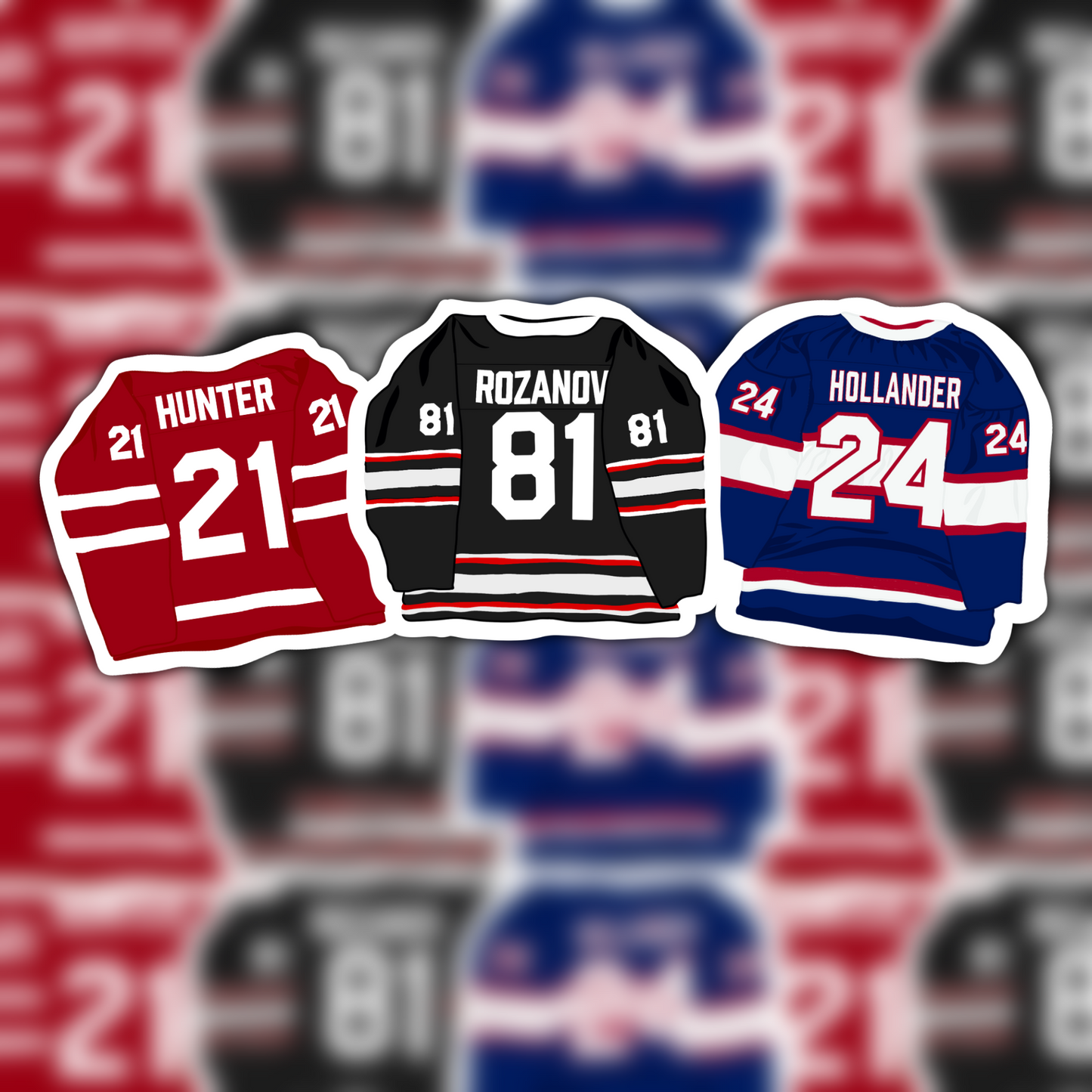 the jerseys waterproof sticker pack