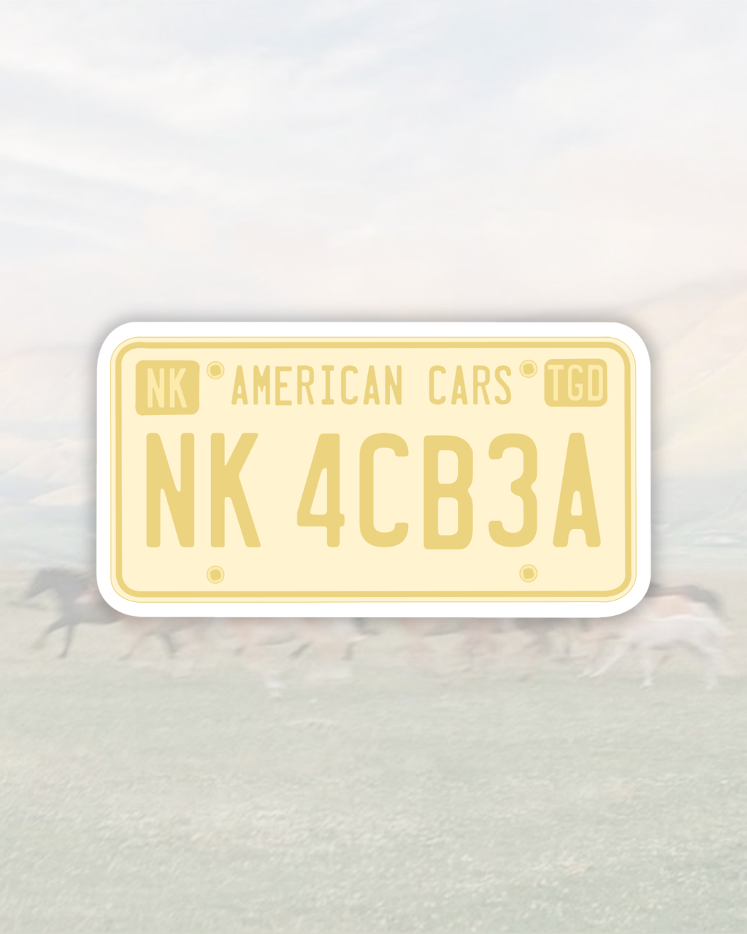 american cars waterproof sticker