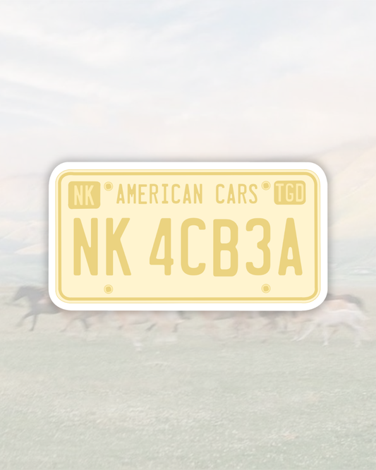american cars waterproof sticker