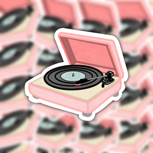 the record player waterproof sticker