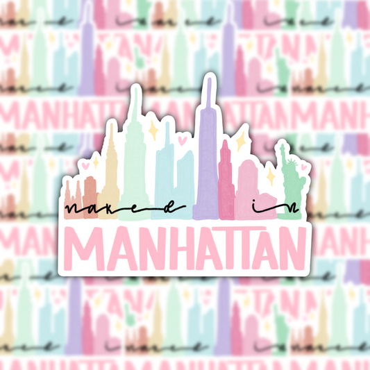 the naked in manhattan waterproof sticker