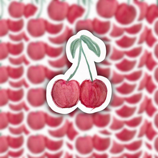 cherry waterproof sticker