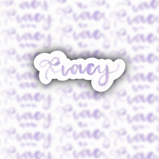 lacy waterproof sticker