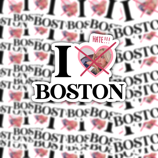 i hate boston waterproof sticker