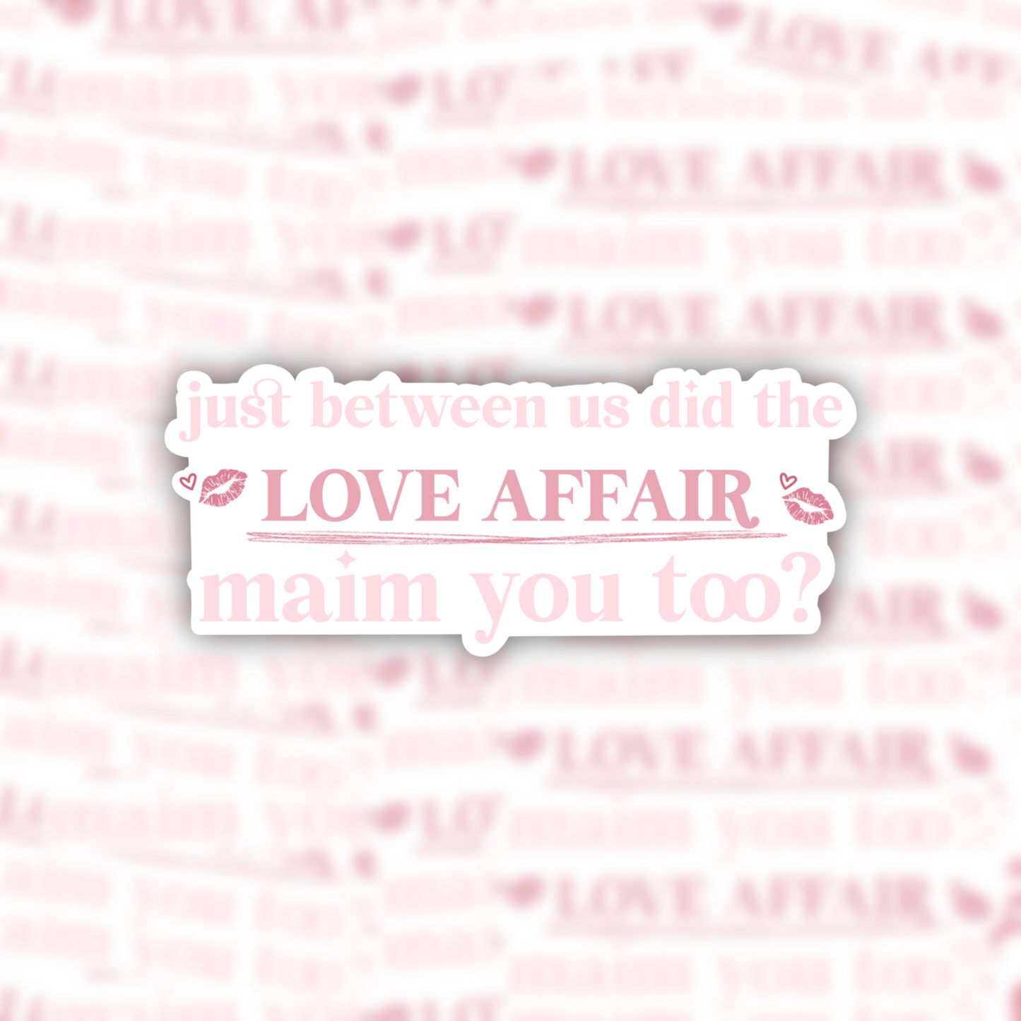 the love affair waterproof sticker