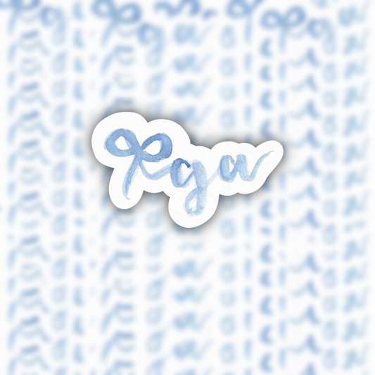 GA initials waterproof sticker